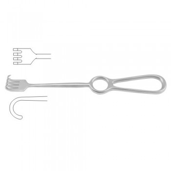 Kocher Retractor 4 Blunt Prongs Stainless Steel, 22 cm - 8 3/4"